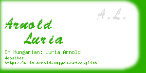 arnold luria business card